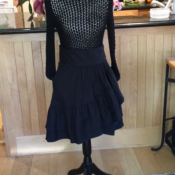 NWT! Marissa Webb Black Milos Faille Wrap Skirt 4 - Picture 3 of 13